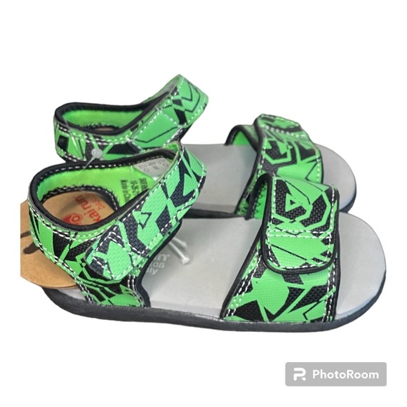 See Kai Run Other - See Kai Run  Toddler Boy's Logan Sandals Size 9 Green Black Hook Loop Closure